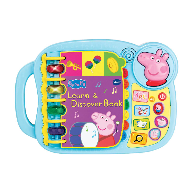 VTECH Peppa Pig Learn & Discover Kids Learning Book, Blue,Yellow,Purple - Image 1