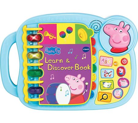 VTECH Peppa Pig Learn & Discover Kids Learning Book, Blue,Yellow,Purple - Thumbnail 2