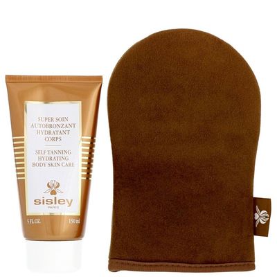 Sisley Women's Sun Care Self Tanning Hydrating Body Skin Care 150ml & Mitt Set in Clear
