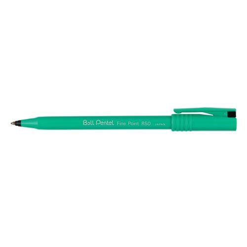 Pentel Fine Point R50 Black Stick ballpoint pen 12 pc(s) - Image 1