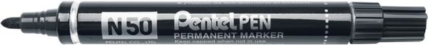 Pentel N 50 permanent marker Bullet tip Black 12 pc(s)