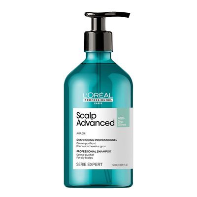 L'Oreal Professionnel Serie Expert Scalp Advanced Anti-Oiliness Dermo-Purifier Shampoo 500ml in Clear