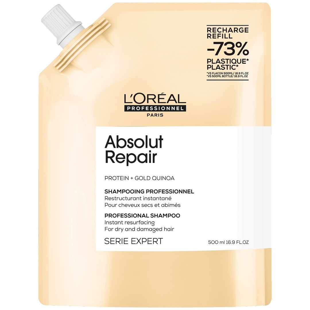 L'Oréal Professionnel Absolut Repair Shampoo Refill Pack 500ml for Dry and Damaged Hair - Image 1