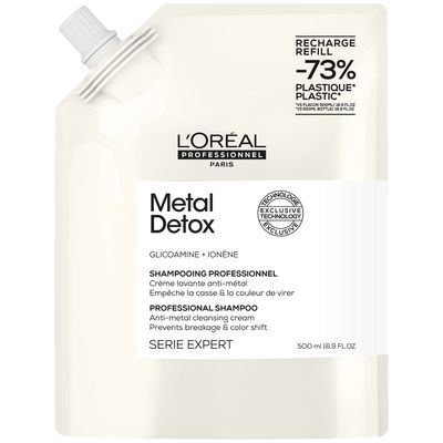 L'Oréal Professionnel Metal Detox Shampoo Refill Pack 500ml for Breakage and Colour Protection