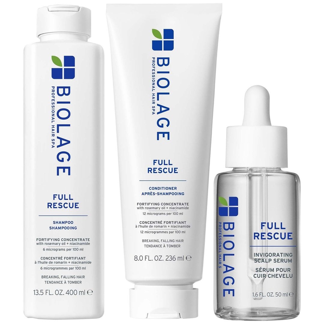 Biolage Full Rescue Shampoo 400ml, Conditioner 236ml and Oil-Balancing Serum 50ml Bundle - Image 1