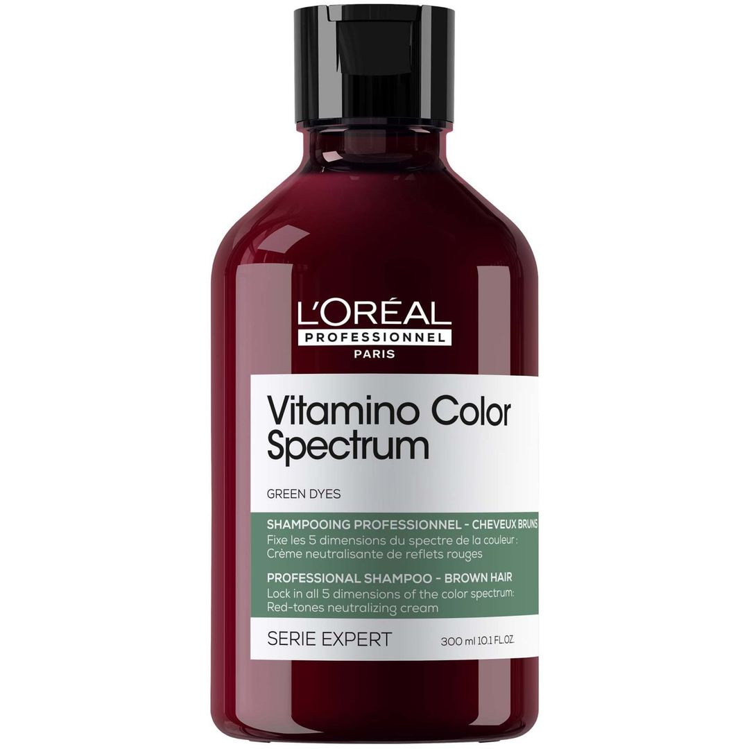 L'Oréal Professionnel Vitamino Color Spectrum Green Tinted Shampoo For Dark Brown Coloured Hair 300ml - Image 1