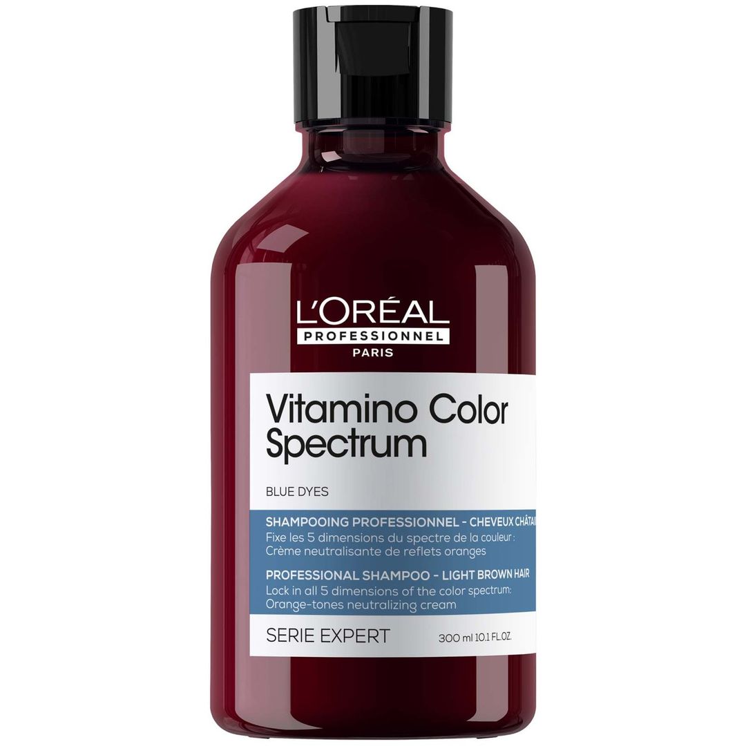 L'Oréal Professionnel Vitamino Color Spectrum Blue Tinted Shampoo For Light Brown Coloured Hair 300ml - Image 1