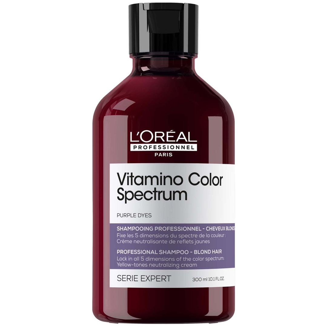 L'Oréal Professionnel Vitamino Color Spectrum Purple Tinted Shampoo For Blonde Coloured Hair 300ml - Image 1