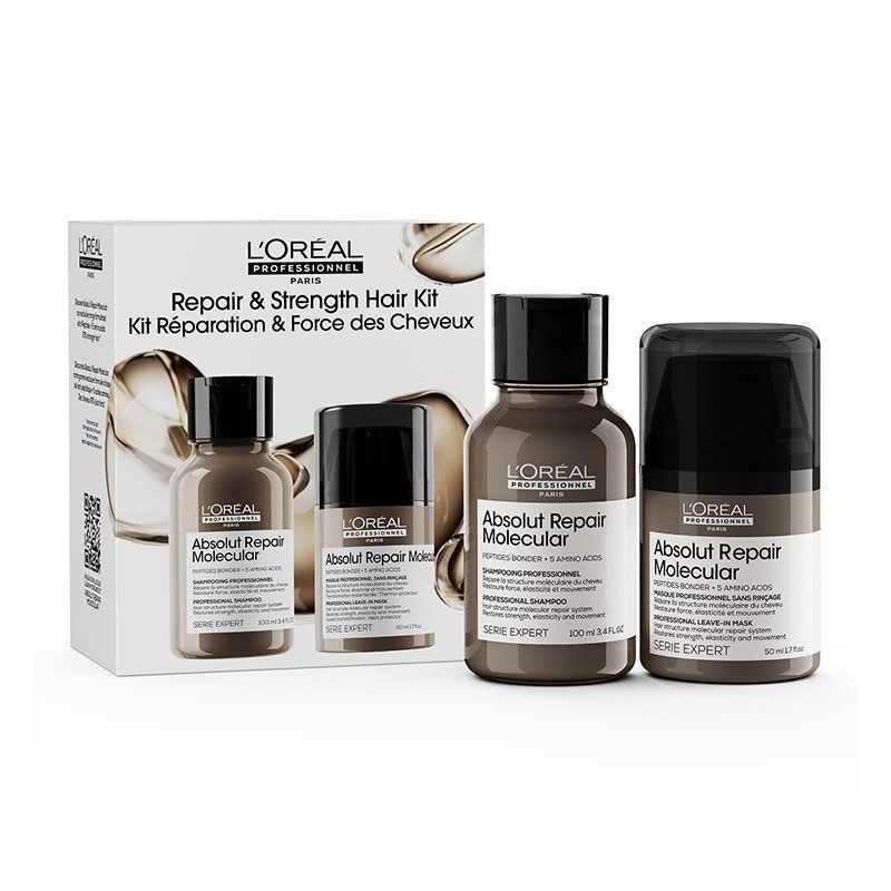 L'Oréal Professionnel Absolut Repair Molecular Mini Gift Set Shampoo & LeaveIn Hair Mask 100ml, 50ml - Image 1