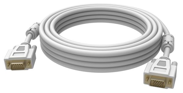 Vision 2x VGA 15-pin D-Sub 10m VGA cable VGA (D-Sub) White - Thumbnail 2