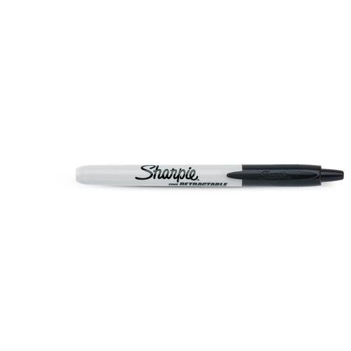 Sharpie Fine Retractable permanent marker Fine tip Black - Image 1