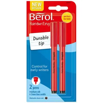 Berol Handwriting Pen 0.6mm Line Black (Pack 2) - 2056933 - Thumbnail 2