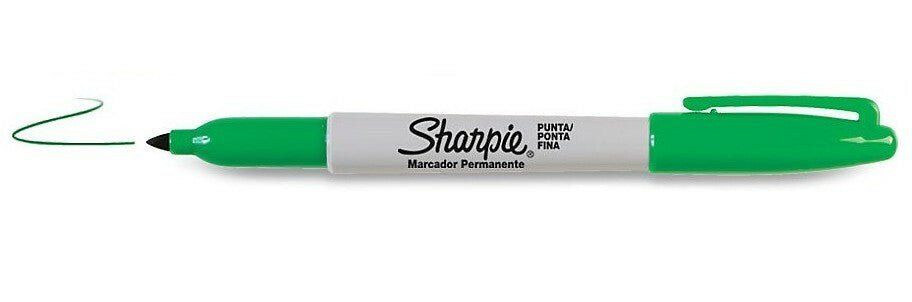 Sharpie Fine Point permanent marker Fine tip Green 12 pc(s) - Image 1