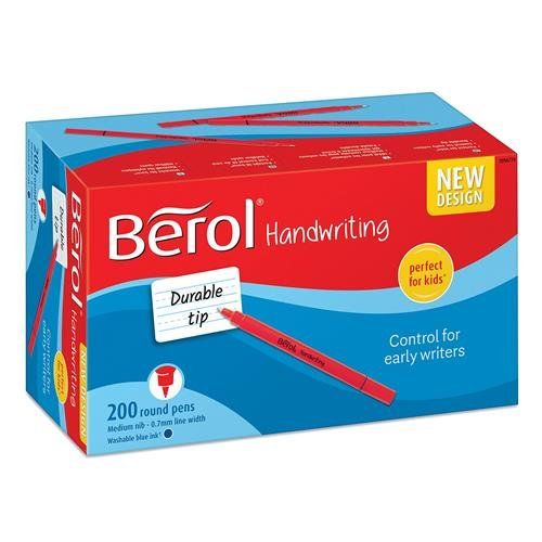 Berol Handwriting Pen 0.6Mm Line Blue (Pack 200) - 2056779 - Image 1