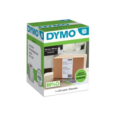 Dymo S0904980 DirectLabel-etikettes XL white 104mm x159mm Pack=220 for