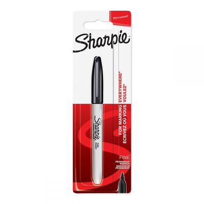 Sharpie Fine Tip Permanent Marker Pen Black Pack of 1