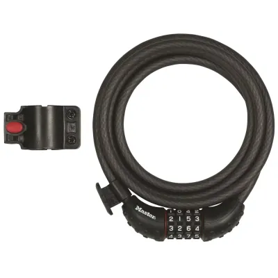 Master Lock Cable Combination Lock 10mm x 1.8m Black