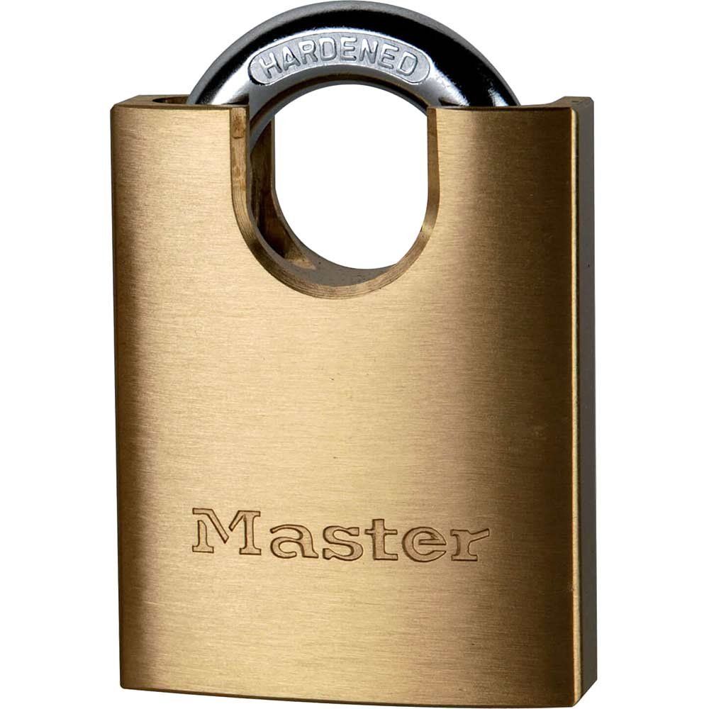 Masterlock Solid Brass Padlock and Closed Shackle 50mm Standard - Image 1