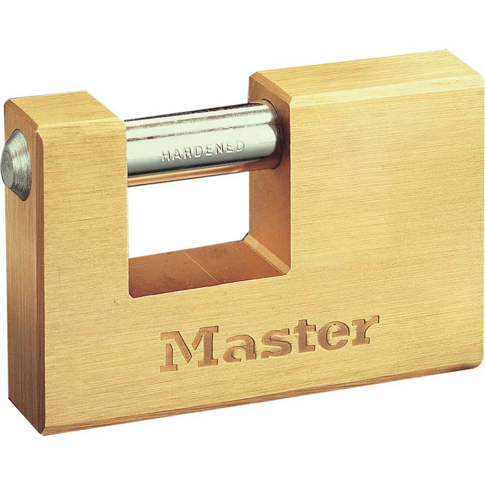 Masterlock Rectangular Solid Body Shutter Padlock 76mm Standard - Image 1