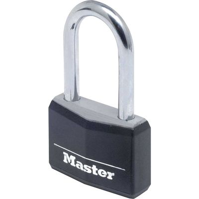 Masterlock Aluminium Vinyl Padlock 40mm Black Long