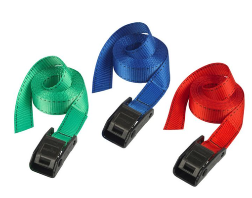 Master Lock 3110EURDATCOL Lashing Strap With Metal Buckle Coloured 2.5M 150Kg (Pack 2) - Thumbnail 2