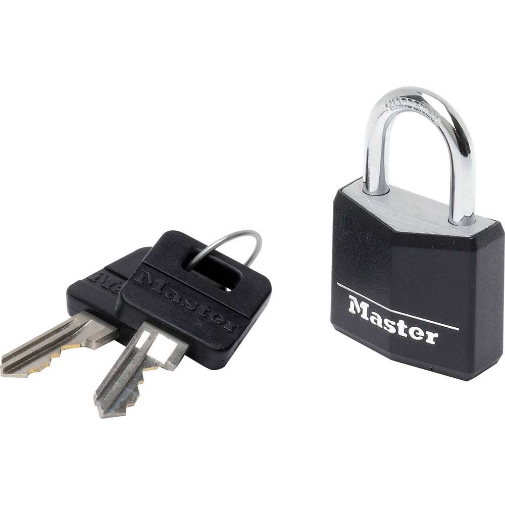 Masterlock Aluminium Vinyl Padlock 30mm Black Standard - Image 1