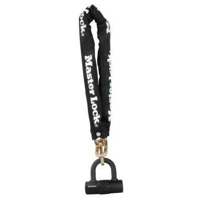 Master Lock 8234EURDPRO Heavy Duty Bike Chain Lock with Mini D Lock - Thumbnail 2