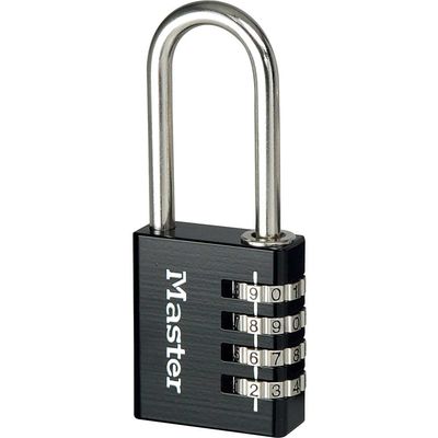 Masterlock Aluminium Combination Padlock 40mm Black Extra Long