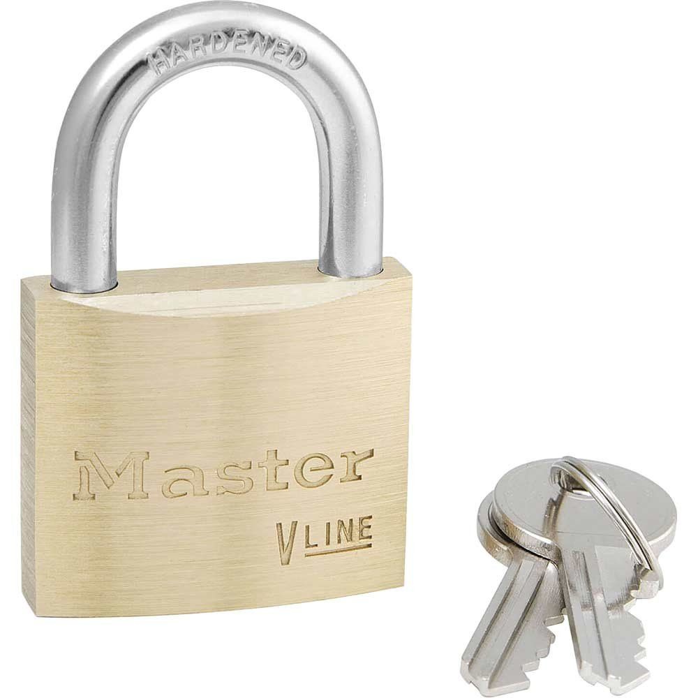 Masterlock V Line Brass Padlock Keyed Alike 40mm Standard 2341 - Image 1