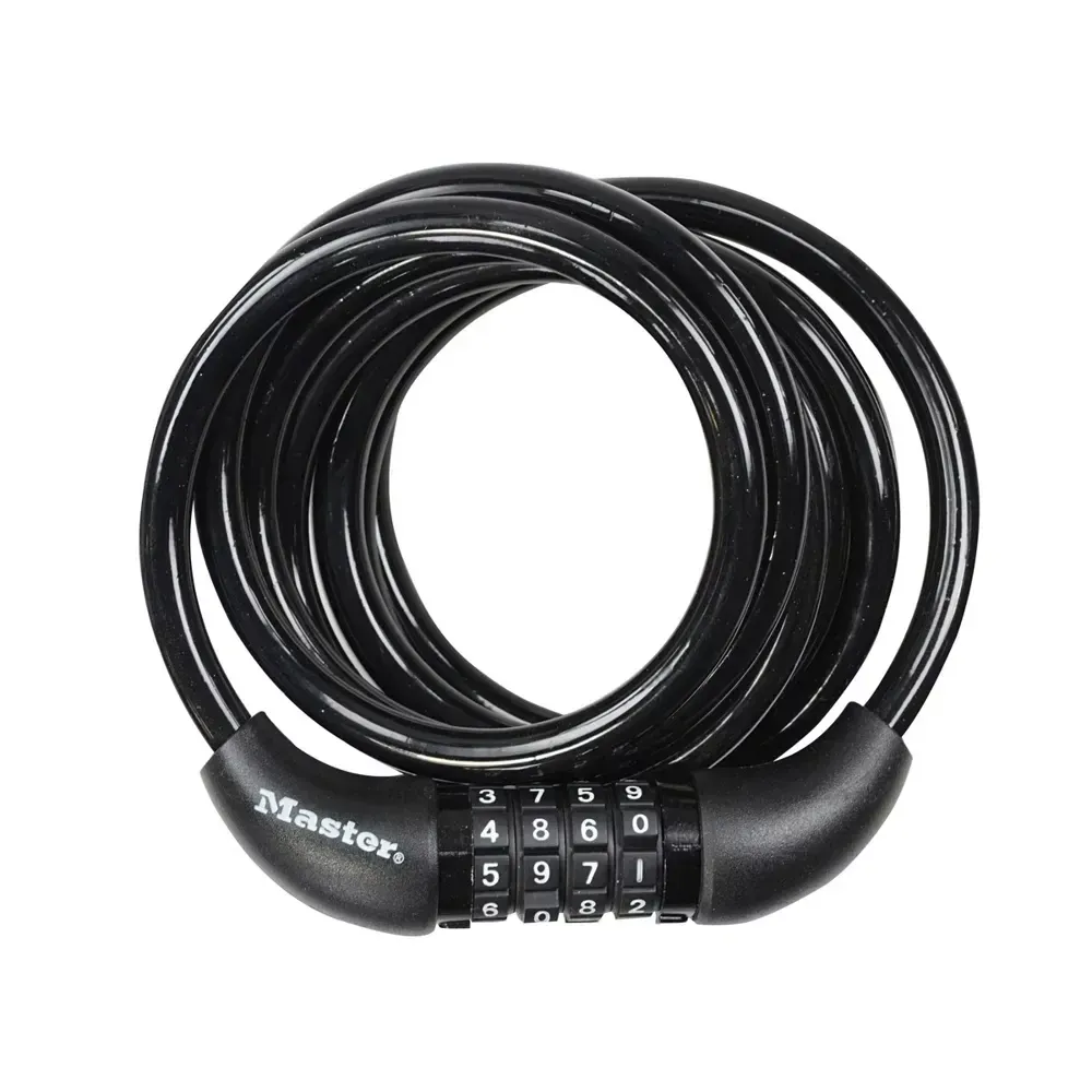 Master Lock Cable Combination Lock 8mm x 1.8m Black - Image 1