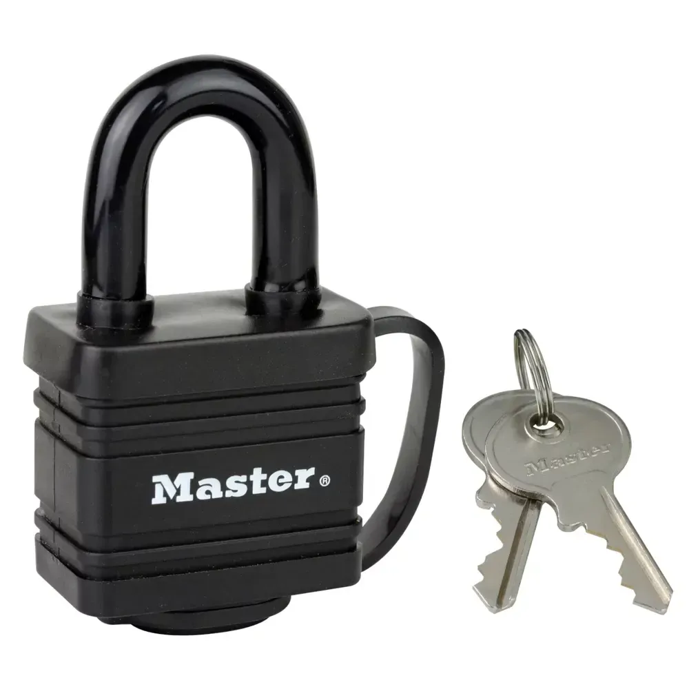 Master Lock Laminated Padlock 40mm Black - Image 1