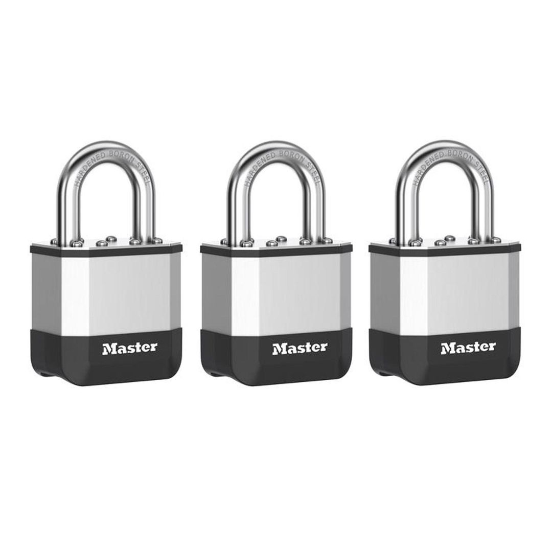 Master Lock PK1EURTRI Elite™ Laminated 45Mm Padlock - 25Mm Shackle (Pack Of 3) - Image 1