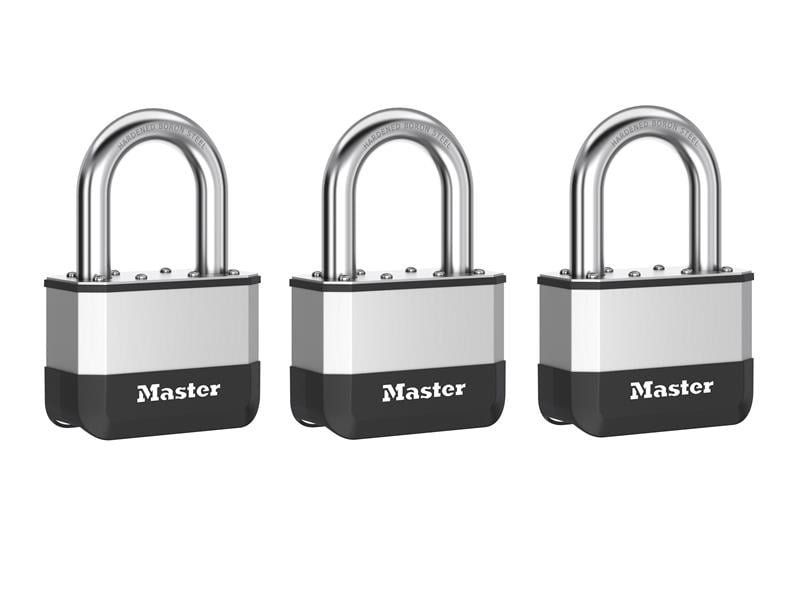 Master Lock PK1EURTRILF Elite™ Laminated 45Mm Padlock - 38Mm Shackle (Pack Of 3) - Image 1