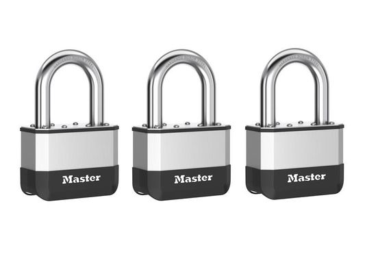 Master Lock PK1EURTRILF Elite™ Laminated 45Mm Padlock - 38Mm Shackle (Pack Of 3)