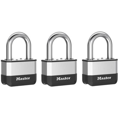 Master Lock PK1EURTRILF Elite™ Laminated 45Mm Padlock - 38Mm Shackle (Pack Of 3) - Thumbnail 2