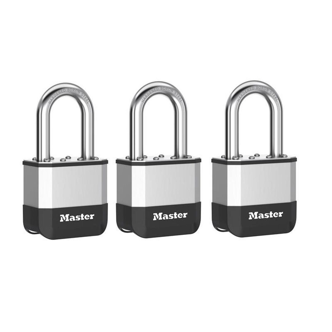 Master Lock PK5EURTRILF Elite™ Laminated 52Mm Padlock - 38Mm Shackle (Pack Of 3) - Image 1
