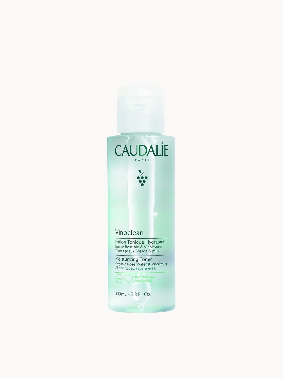 Caudalie Vinoclean Moisturising Toner with Rose Water 100ml - Image 1