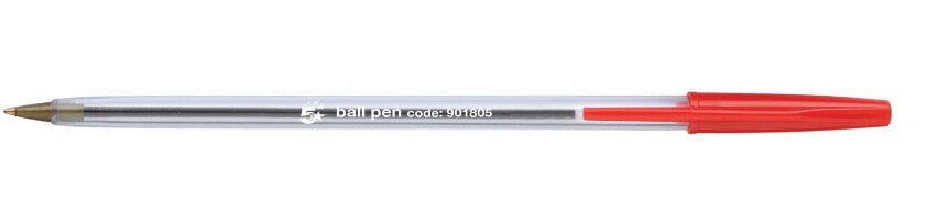 5Star 901805 ballpoint pen Red Stick ballpoint pen Medium 50 pc(s) - Image 1