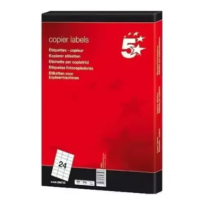 5Star 296743 self-adhesive label White 2400 pc(s) - Thumbnail 2