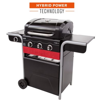 Char-Broil Gas2Coal 330 - 3 Burner Dual Fuel BBQ Grill with Side Burner
