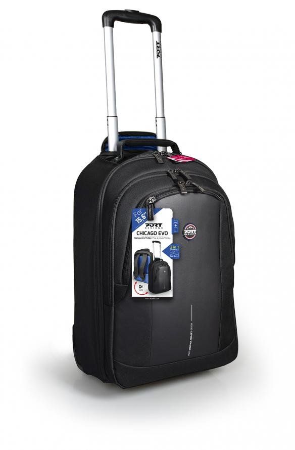 Port Designs CHICAGO EVO 39.6 cm (15.6") Trolley case Black - Image 1