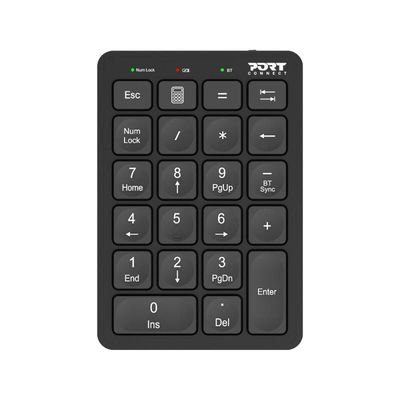 Port Designs 900802 numeric keypad Laptop/PC Bluetooth Black