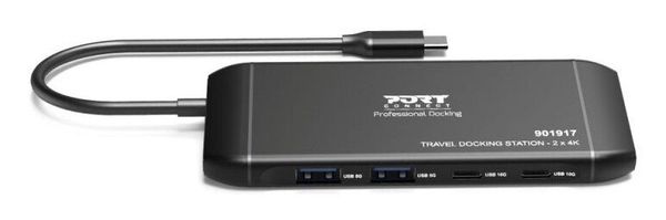 Port Designs PORT Connect Mobile docking station 2 X 4K USB-C 7 peripherals 100W - Thumbnail 2