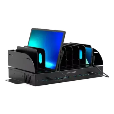 Port Designs 903001 charging station organizer Desktop mounted Metal Black - Thumbnail 2