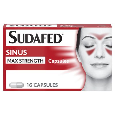 Sudafed Sinus Max Strength Capsules Pack of 16 - Thumbnail 2