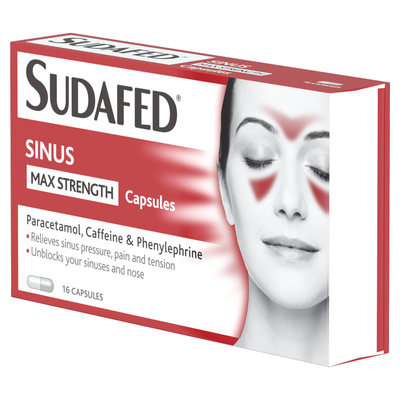 Sudafed Sinus Max Strength Capsules Pack of 16