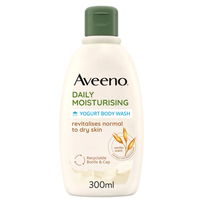 Aveeno Daily Moisturising Yogurt Body Wash Vanilla & Oat Scented 300ml - Thumbnail 2