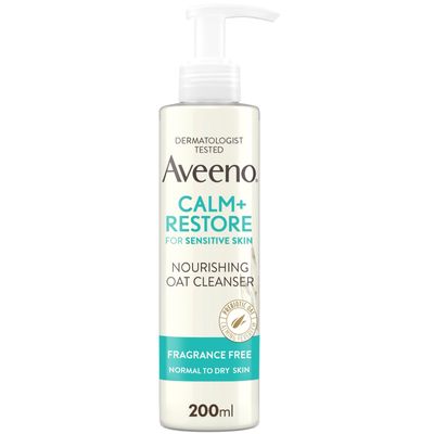 Aveeno Face Calm and Restore Nourishing Oat Cleanser 200ml - Thumbnail 2