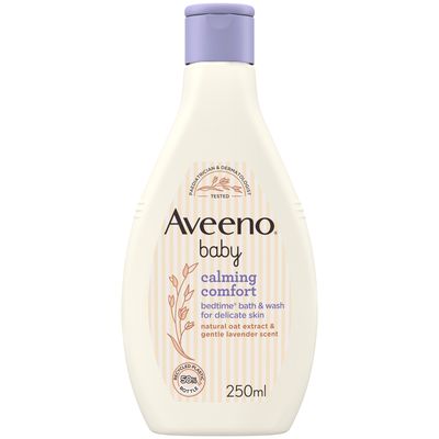 Aveeno Baby Calming Comfort Bedtime Bath and Wash 250ml - Thumbnail 2