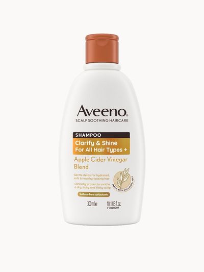 Aveeno Haircare Clarify and Shine+ Apple Cider Vinegar Shampoo 300ml